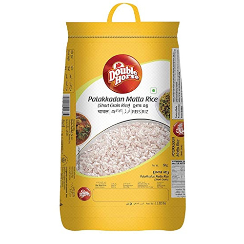 Double Horse Palakkadan Matta Rice (Single Boiled) 5 Kg