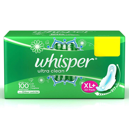 Whisper Ultra Clean XL+ 30 Pads